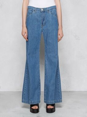 FRAME Le Baggy Palazzo Jeans Happy Indigo Size 25